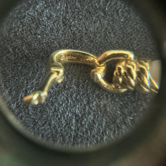 David Yurman Coral Amulet Pendant in 18K Yellow Gold w/ Pink Opal - - Picture 10 of 13